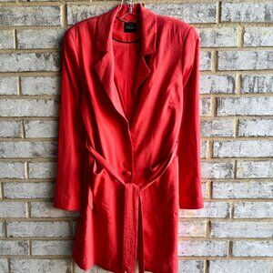 Madeleine Long Sleeve Belted Button Front Blazer Dress Women's Size 8
